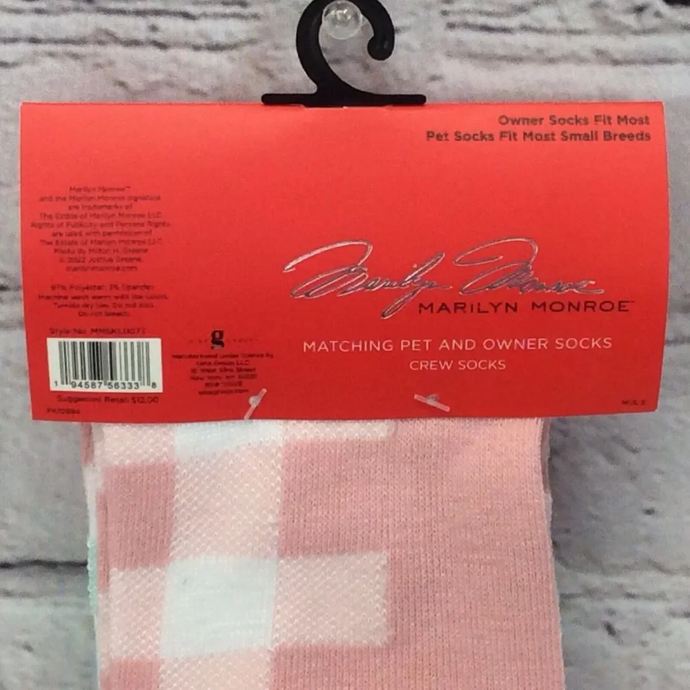 Marilyn Monroe Matching Pet & Owner Low Cut Socks Pastel Women's O/S Small Dog